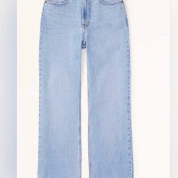 Abercrombie & Fitch Curve Love High Rise 90s Relaxed Cuffed Jeans Size 31 - Picture 2 of 5